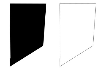 Culberson County, Texas (Counties in Texas, United States of America,USA, U.S., US) map vector illustration, scribble sketch Culberson map