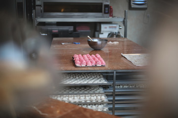 Small tartlets in the bakery