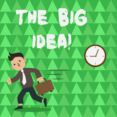 Conceptual hand writing showing The Big Idea. Concept meaning Have a Successful Idea Smart Thinking