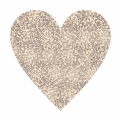 Heart with animal print. Love wild life hand drawn elements isolated on white background. Cute template for design.