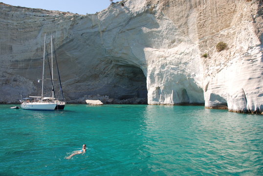 Milos Island, Cyclades islands / Greece 2018: The beautiful island of Milos