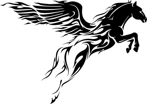 recommend clip art: Pegasus Leap Abstract Flame Lower Body 