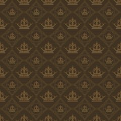 Dark royal background, seamless pattern for your design. Vector graphics