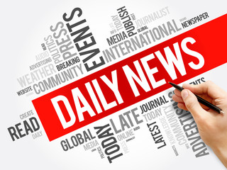 Daily News word cloud collage