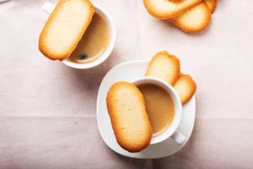 Italian traditional cookies Cat tongues