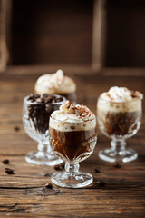 coffee cocktail with whipped cream