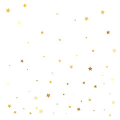 Gold stars. Confetti celebration