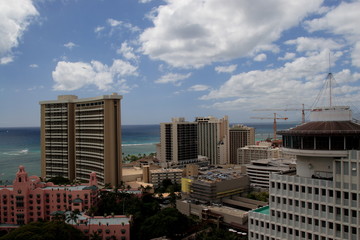 綺麗なハワイの町並みの風景
