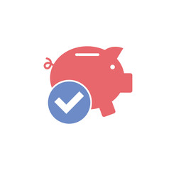 Piggy bank icons set icon on background for graphic and web design. Simple illustration. Internet concept symbol for website button or mobile app.