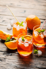 Aperol Spritz with orange