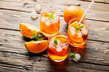 Aperol Spritz with orange