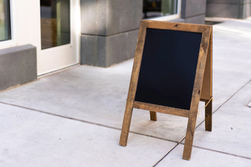 blank sidewalk chalk board