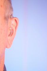 Man with hearing aid