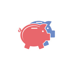 Piggy bank icons set icon on background for graphic and web design. Simple illustration. Internet concept symbol for website button or mobile app.