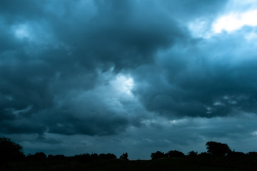 dramatic sky with clouds