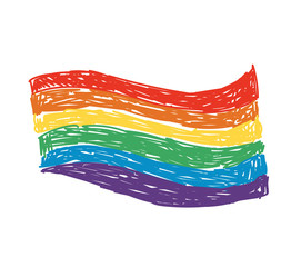 Fototapeta premium Parada Miłości. Społeczność LGBT. Prawa człowieka. Ilustracja wektorowa płaski edytowalny symbol