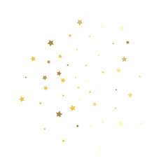 Gold stars. Confetti celebration