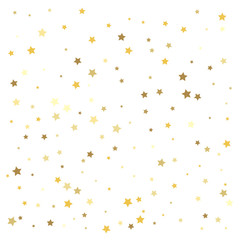 Gold stars. Confetti celebration