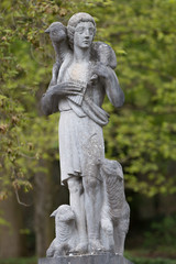 Christ statue Shepherd at Abbey Maria Laach (Benediktinerabtei Maria Laach) Rhineland Palatinate Germany