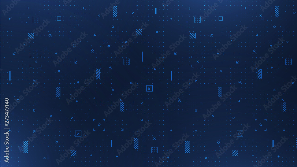 Wall mural digital technology background. vector abstract data visualization. gui, ui, futuristic design.