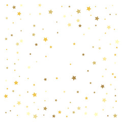 Gold stars. Confetti celebration