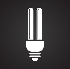 Bulb icon on background for graphic and web design. Simple illustration. Internet concept symbol for website button or mobile app.