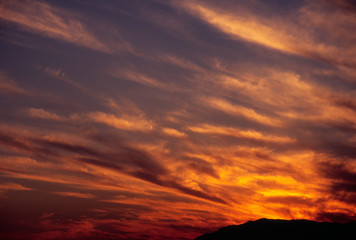 綺麗な夕焼けの空