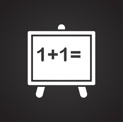 School related icon on background for graphic and web design. Simple illustration. Internet concept symbol for website button or mobile app.