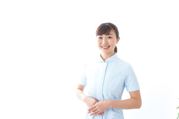 ご挨拶をする看護師