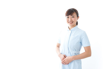 ご挨拶をする看護師