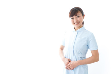 ご挨拶をする看護師