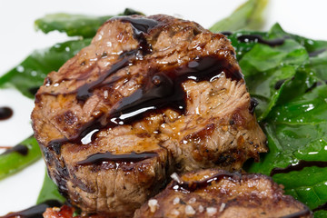 Delicious chateaubriand steak.