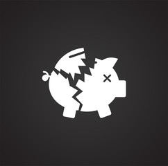 Piggy bank icons set icon on background for graphic and web design. Simple illustration. Internet concept symbol for website button or mobile app.