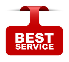 red vector banner best service