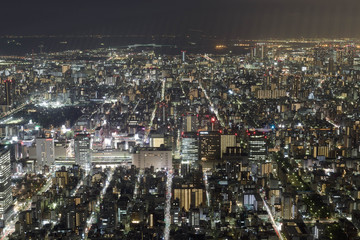 Fototapeta premium Streets of Night Tokyo in 2018