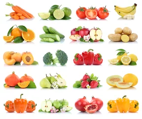  Fruits vegetables collection isolated apple apples oranges bell pepper tomatoes banana colors fresh fruit © Markus Mainka