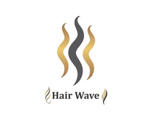 Obraz premium hair wave icon vector illustratin design symbol of hairstyle and salon