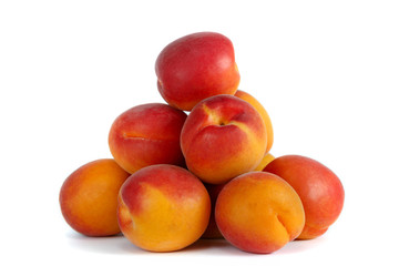 Fototapeta na wymiar Ripe yellow-red apricots