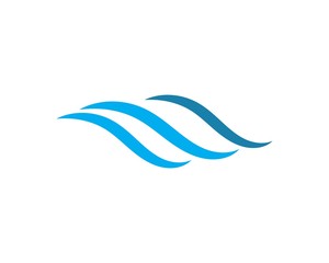 Water Wave symbol and icon Logo Template