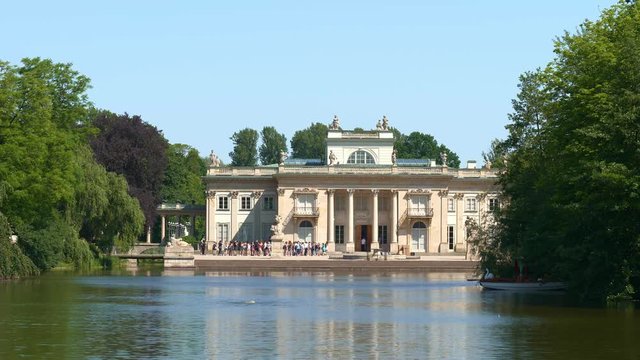 lazienki, park, warsaw, poland, palace, lake, pond, palace on the w ater, palace on the isle, monument, landmark,  historic, building, 4k, travel, europe, royal, residence, history, neoclassical, clas
