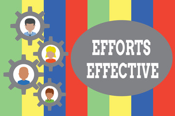 Obraz premium Text sign showing Efforts Effective. Business photo showcasing Produces the results as per desired Goal Target Achieve Gearshaped picture frame family ornament mother father daughter son photo