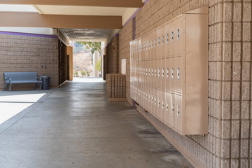 Exterior School Outdoor Locker Hallway