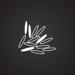 Cereal related icon on background for graphic and web design. Simple illustration. Internet concept symbol for website button or mobile app.