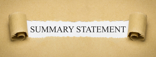 Summary Statement