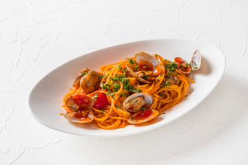 スパゲッティ　ボンゴレ　イタリアン　Gourmet of spaghetti vongole Italy