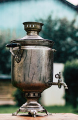 An old Russian samovar, tea urn