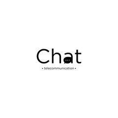 Chat Telecommunication Logo Design Vector