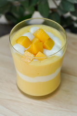 mango smoothie or mango yogurt smoothie