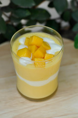 mango smoothie or mango yogurt smoothie