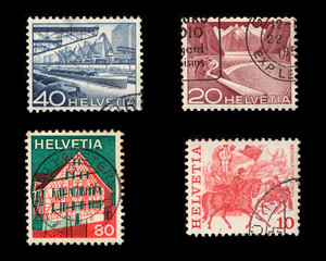 Helvetia Postage Stamps